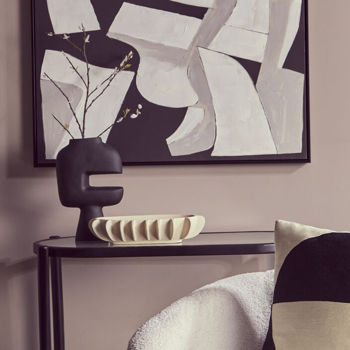 Hapax Abstract Large Black Vase