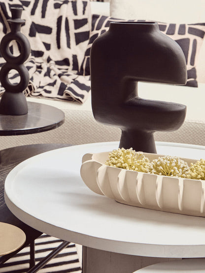 Hapax Abstract Large Black Vase