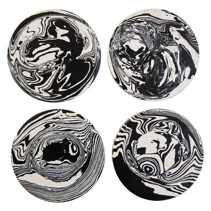 Helsa Set of Four Black And White Marble Coasters