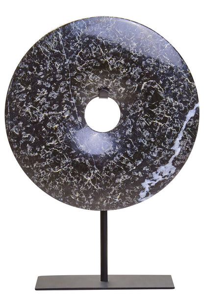 Salmo Extra Small Black Marble Round Dia 15cm Disc Sculpture
