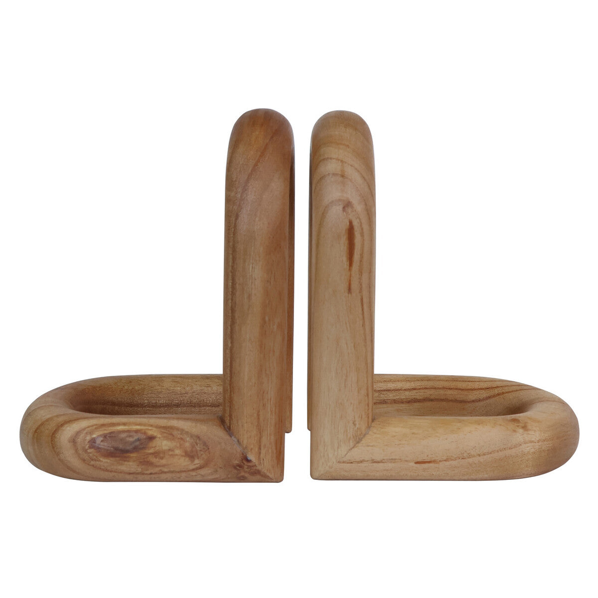 Arlo Natural Wood Set Of 2 Bookends