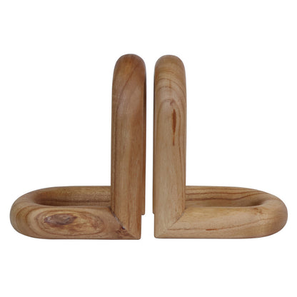 Arlo Natural Wood Set Of 2 Bookends