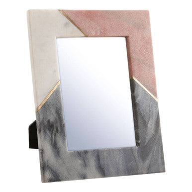 Kira Large Tri Colour Marble 5In X 7In Photo Frame