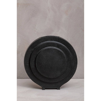 Hapax Round Matt Black Finish Vase