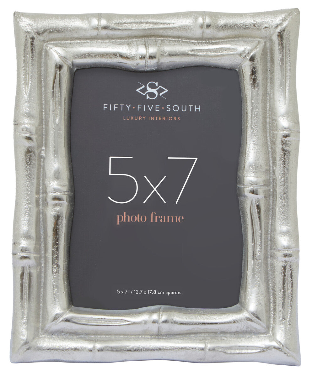 Hiba Silver Finish Bamboo Effect 5In x 7In Photo Frame