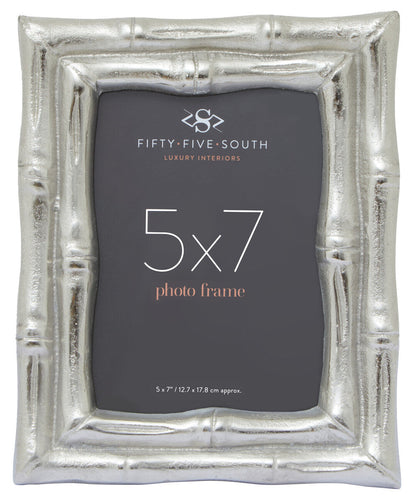 Hiba Silver Finish Bamboo Effect 5In x 7In Photo Frame