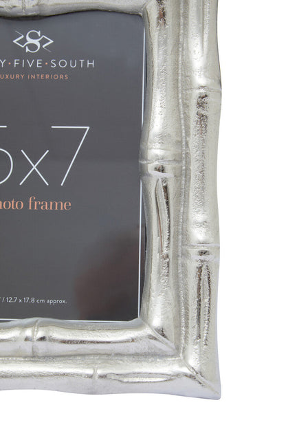 Hiba Silver Finish Bamboo Effect 5In x 7In Photo Frame