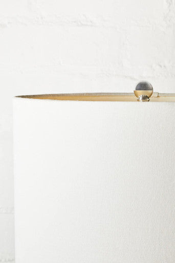 Franklyn Glass Table Lamp with Cream Shade