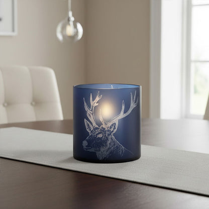 Large Blue Stag Candle Holder