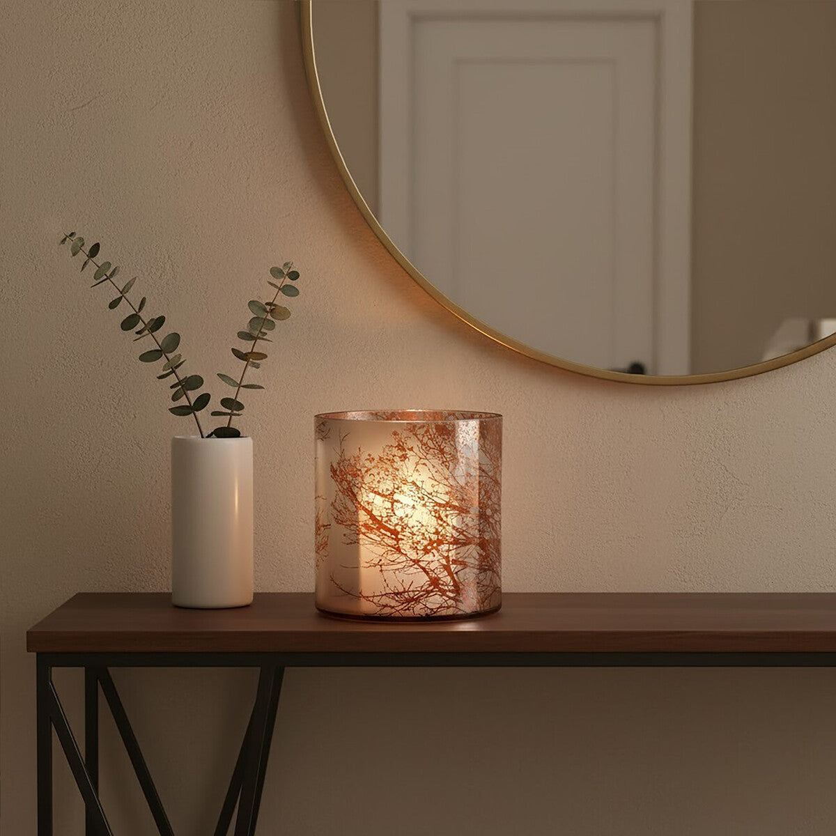 Branch Large Glass Hurricane Candle Holder