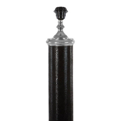 Canon Black Leather Floor Lamp