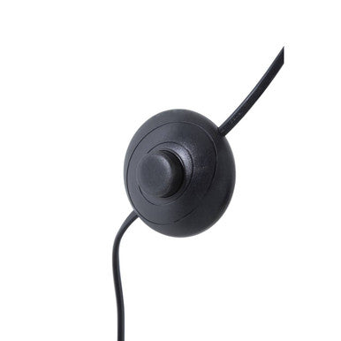Canon Black Leather Floor Lamp