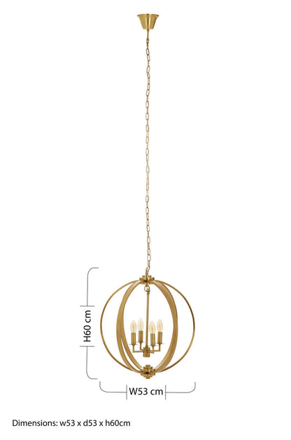 Censer Antique Brass Pendant Light