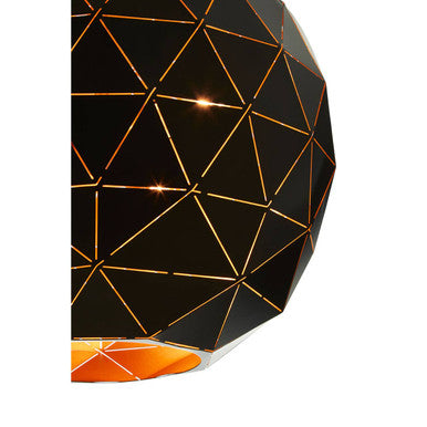 Mateo Medium Black and Copper Pendant Light