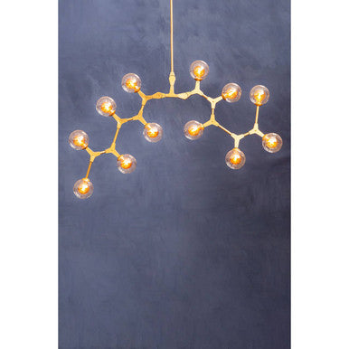 Abira 12 Arm  Gold Finish Pendant Light