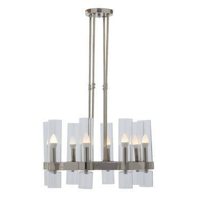 Alexis 8 Light Nickel Finish Ceiling Light