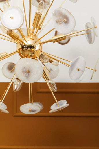 Glamour Gold and Agate 12 Light Ceiling Light