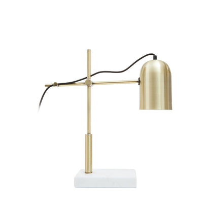 Equipoise Gold and Marble Adjustable Desk Lamp