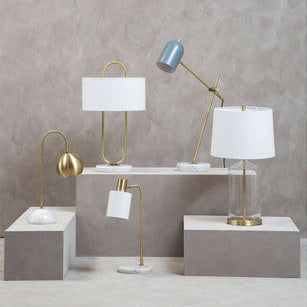 Newton Grey Shade Desk Lamp