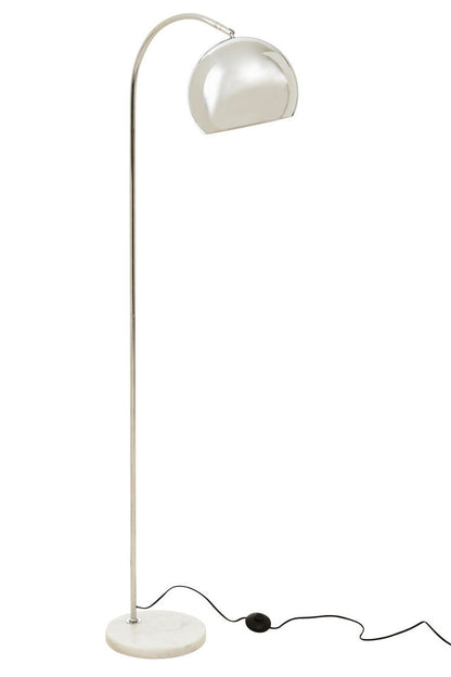 Karter Floor Chrome Finish Lamp With White Base