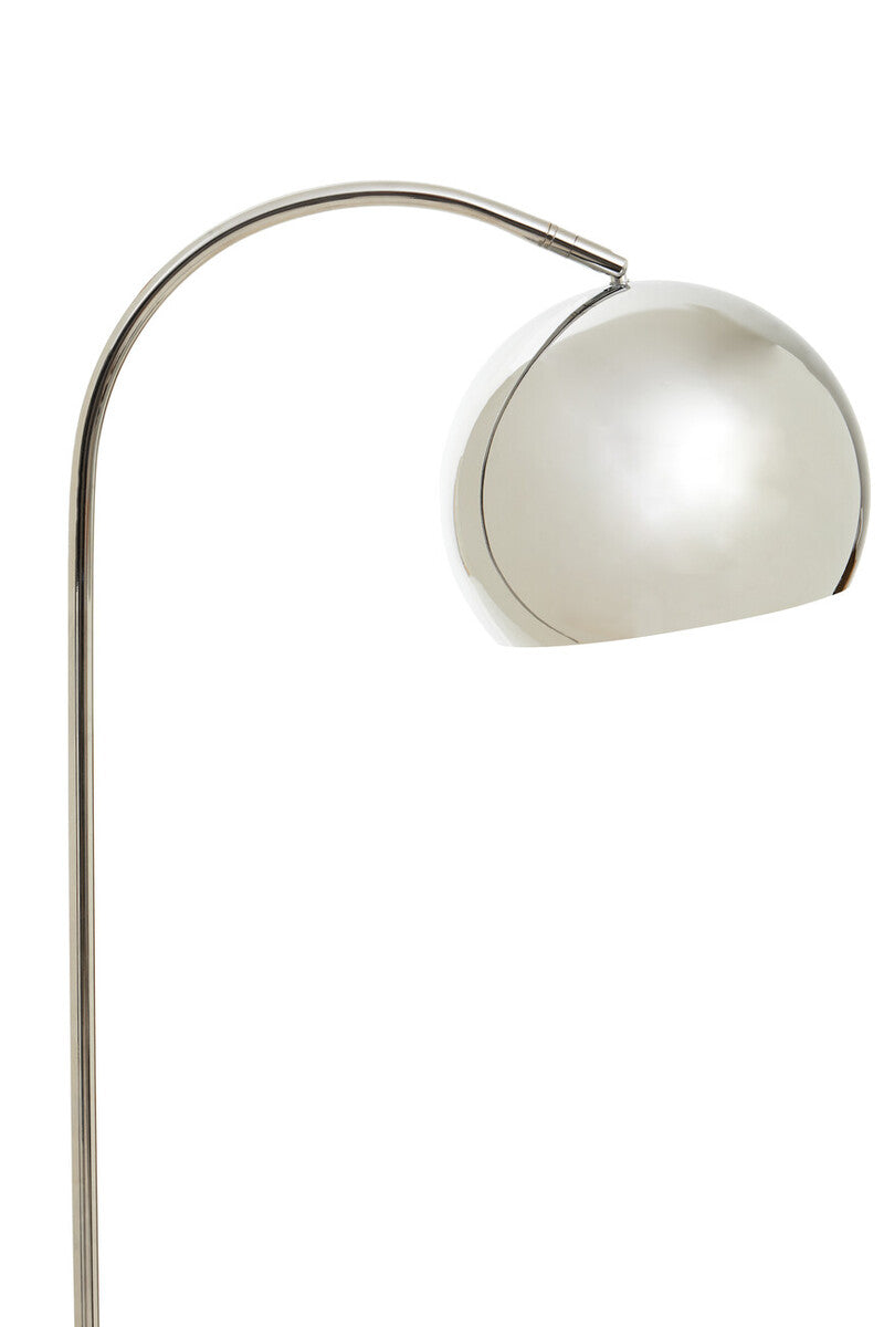 Karter Floor Chrome Finish Lamp With White Base