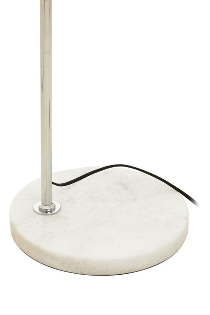 Karter Floor Chrome Finish Lamp With White Base