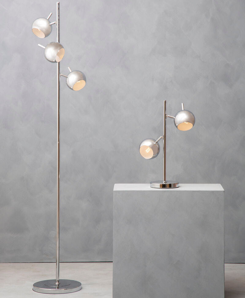 Karter Chrome Finish Table Lamp With Three Lights