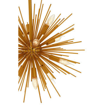 Spike Brass Finish Metal Pendant Light