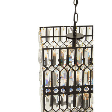 Babylon Black  Crystal 6 Light Pendant Light