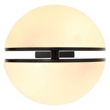 Abira Matt Black Ball Wall Light