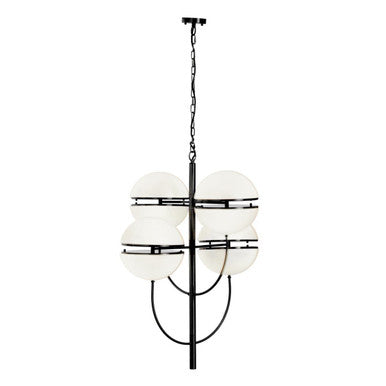 Abira Four Ball Matt Black Pendant Light