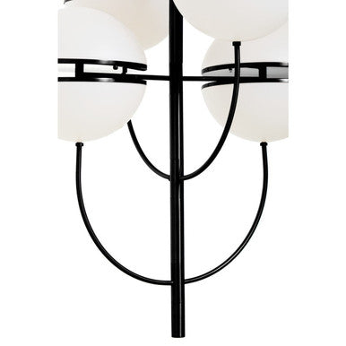 Abira Four Ball Matt Black Pendant Light