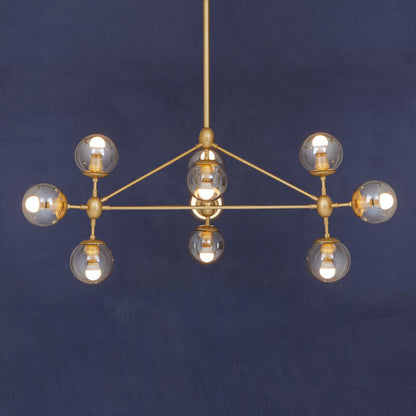 Abira Gold 10 Arm Pendant Light