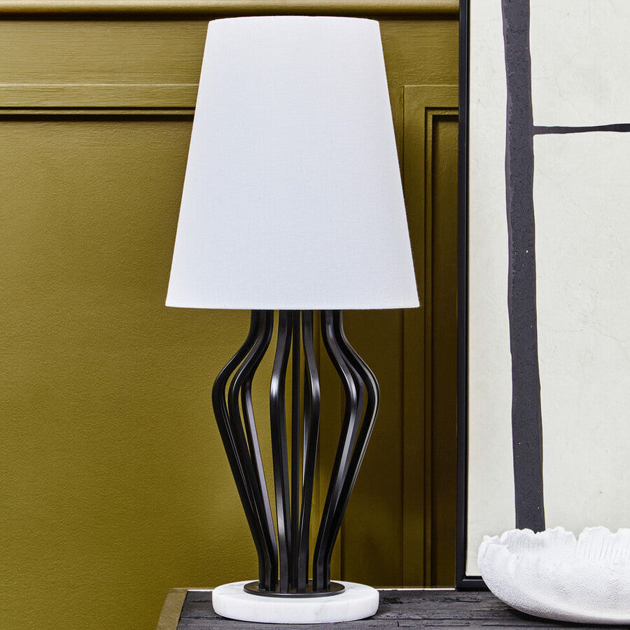 Zada Black And White Table Lamp