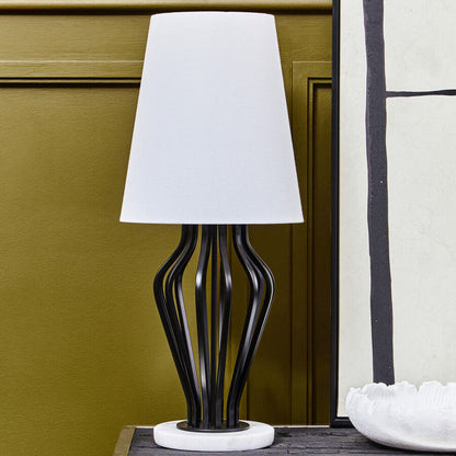Zada Black And White Table Lamp