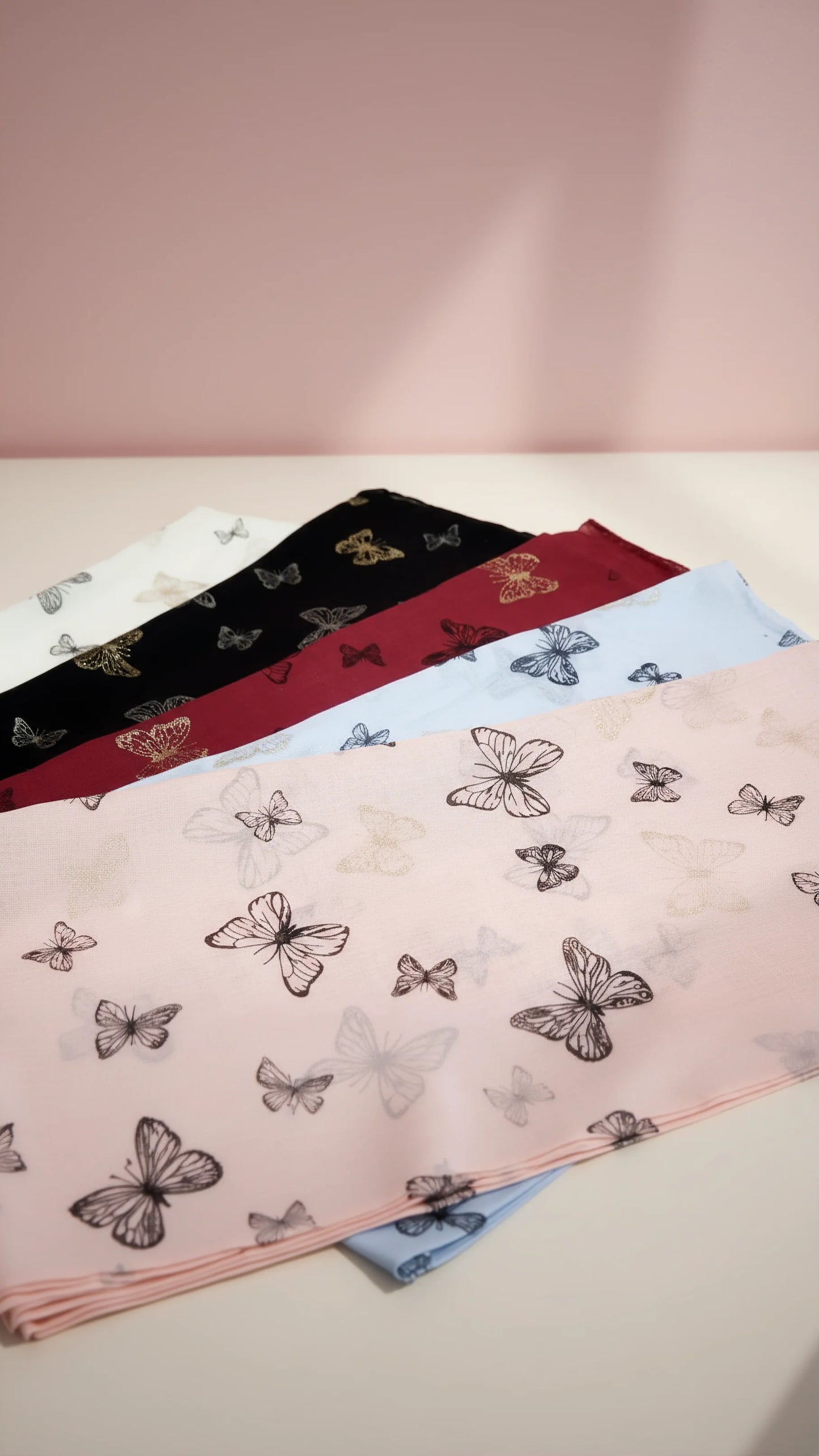 Glitter Butterfly Shimmer Scarf Pack of 12