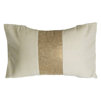 Kensington Townhouse Ivory Velvet And Gold Cushion
