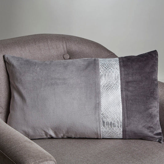 Bosie Kensington Townhouse Grey Rectangular Cushion