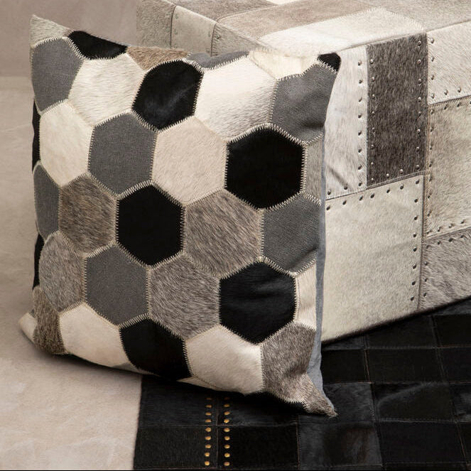 Bosie Safira Black And White And Grey Cushion Cover