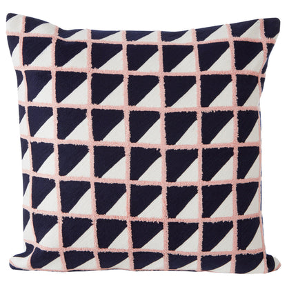 Bosie Ozella Grid Design Embroidered Cushion