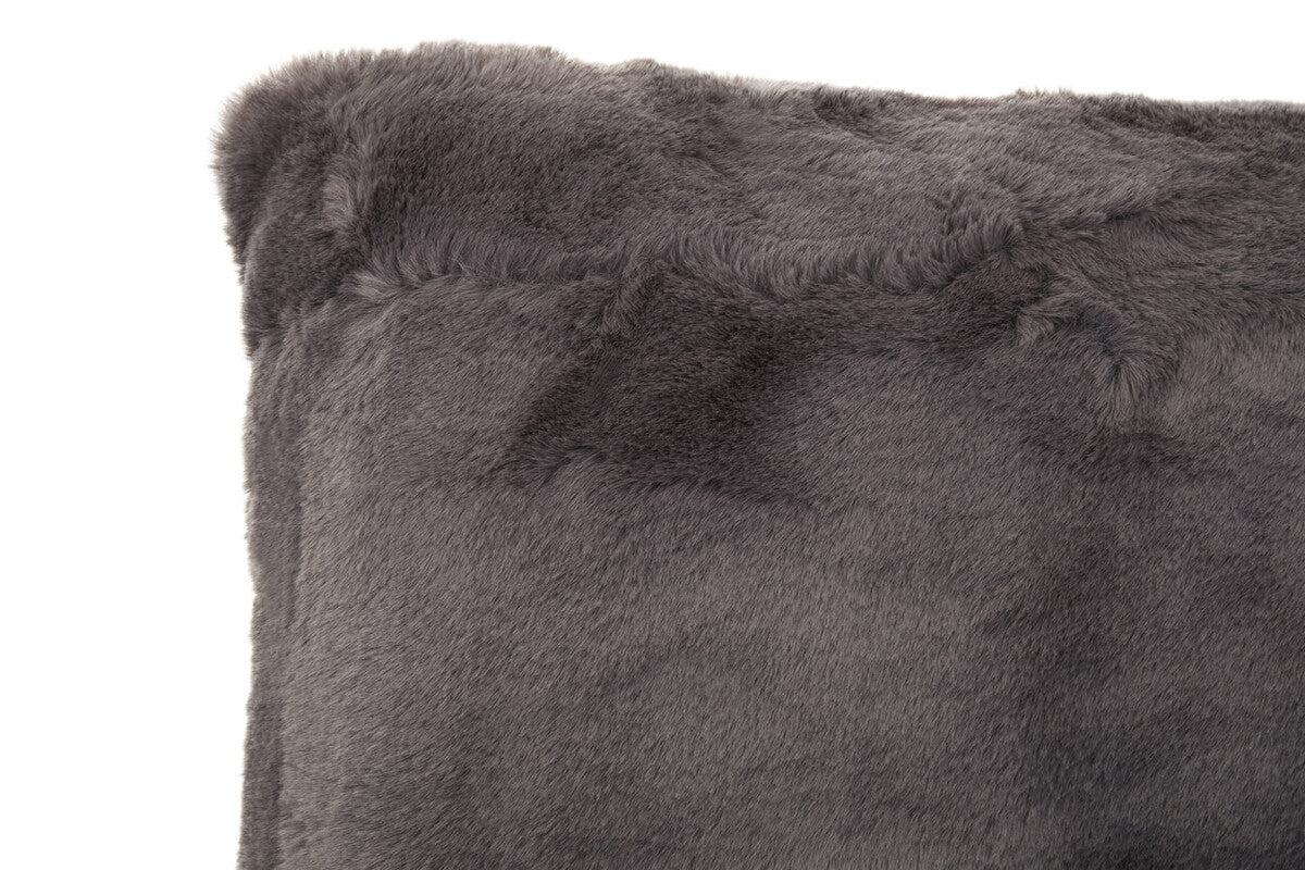 Bosie Lamina Grey Rectangular Fur Cushion