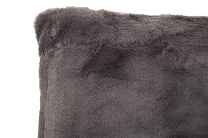 Bosie Lamina Grey Rectangular Fur Cushion