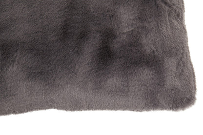 Bosie Lamina Grey Rectangular Fur Cushion