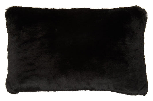Bosie Lamina Black Rectangular Fur Cushion