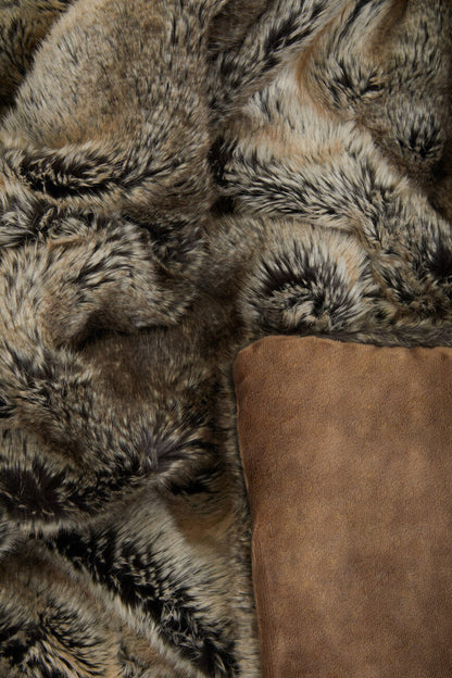 Bosie Lamina Mocha Ombre Fur Throw