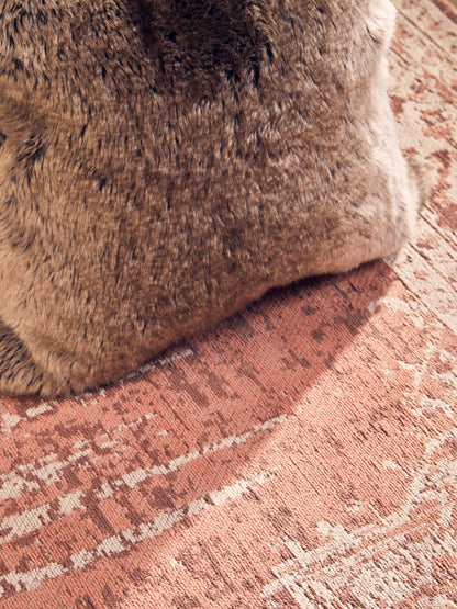 Bosie Lamina Mocha Ombre Square Fur Cushion