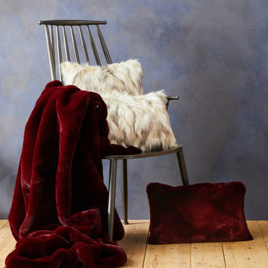 Bosie Lamina Natural Rectangular Fur Cushion