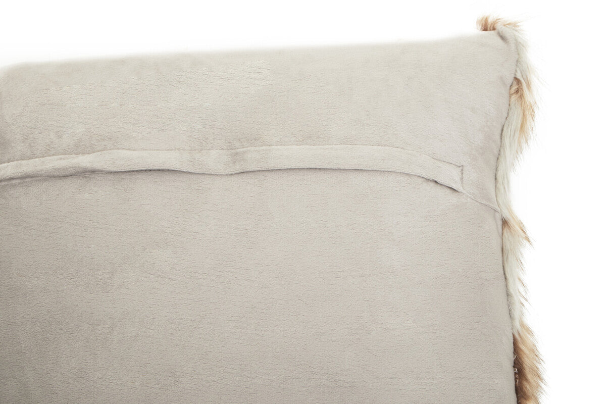 Bosie Lamina Grey And Natural Square Fur Cushion
