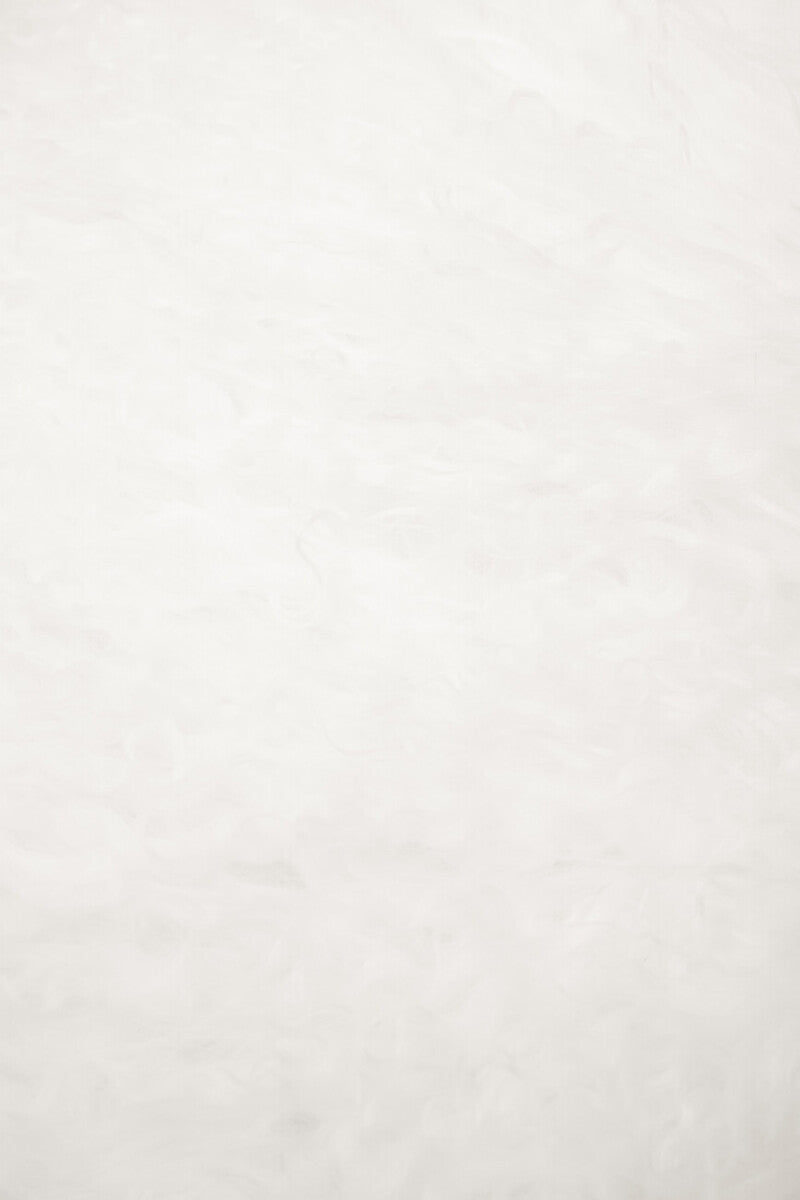 Bosie Real Mongolian Fur White Rectangular Cushion