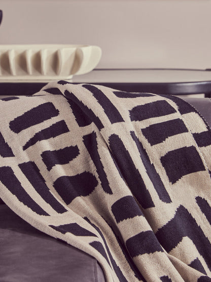 Bosie Ozella Natural And Black Throw